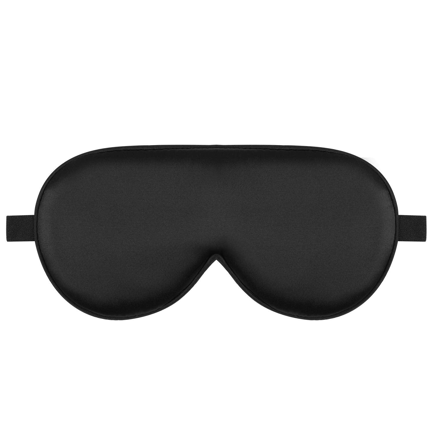 Black sleep mask on a white background